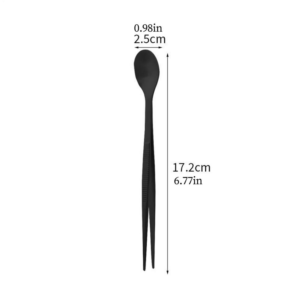Stainless Steel Taste Test Tweezers Spoons Barbecue Tongs Korean Barbecue Tongs Steak Cooking Buffet Iron Spoons Spoons чёрный