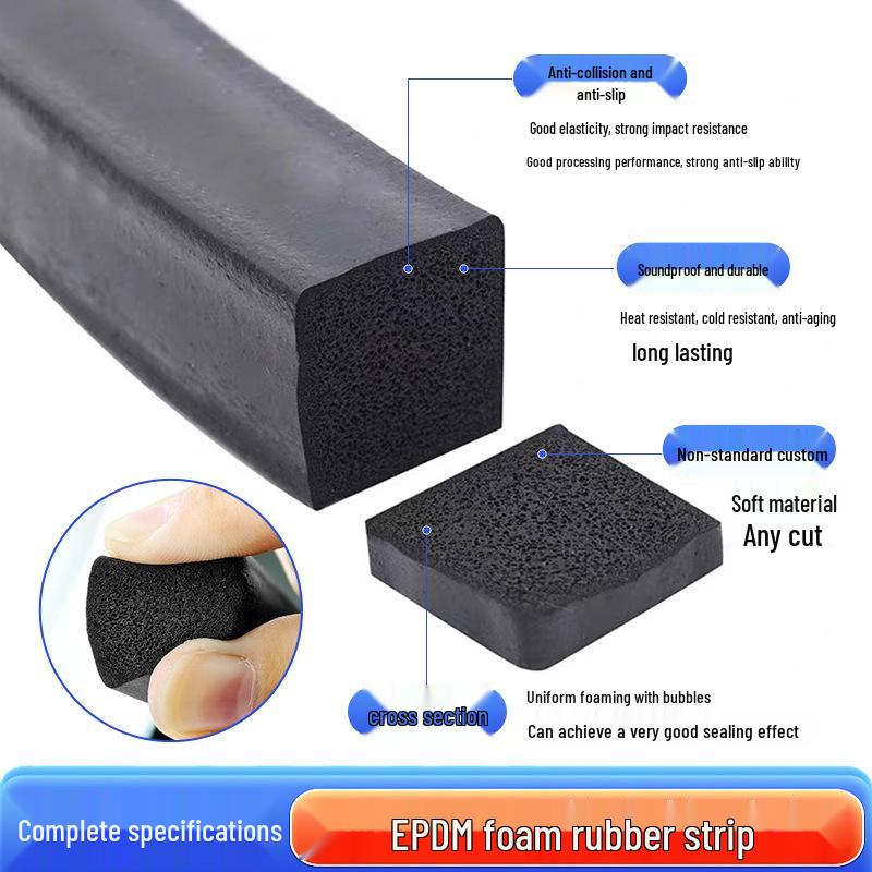 Striscia Sigillante in Schiuma di Gomma EPDM: Durevole, Resistente all'Usura per Scatole Elettriche e Porte di Armadi