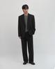WORK ON BODY OFF Ordo Semi-Wide One-Pleat Slacks [Black]