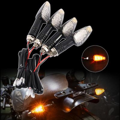 1 ADET Evrensel Motosiklet LED 12V Uzun Kısa Dönüş Sinyal Gösterge Işıkları Flaşörler Flaşörler Amber Renkli Aksesuarlar