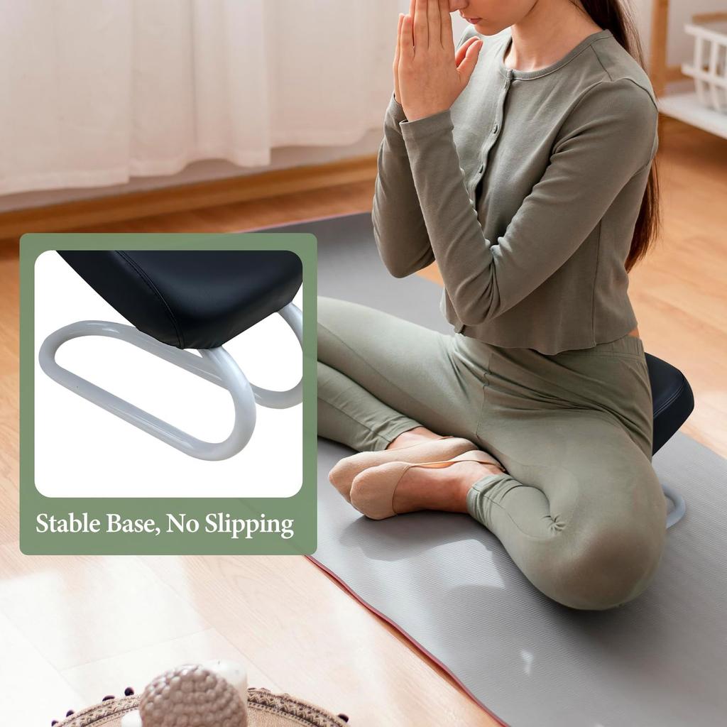 Ergonomische Stabile Reflexionsbänke Gebetssitz für Studio und Zuhause Kniend Beten Reflexionshocker Höhenverstellbar