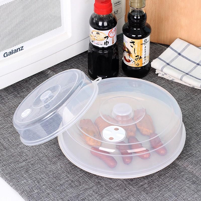 Microwave Oven Special Heating Appliance Bowl Lid Refrigerator Round Plastic Transparent Splash-Proof Oil Fresh-Keeping Cover Bowl Cover