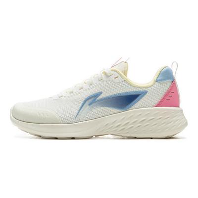 Scarpe da Corsa Casual Li Ning Leggere Morbide Reattive Sneakers Donna Bianco Sporco Rosa ARSV038-12