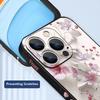 Pink White Flower Pattern Lanyard Case For iPhone 17 Pro Max Soft Silicone Cover For iPhone 16 Pro Max Funda iPhone 15 14 13 12 11 16E Air