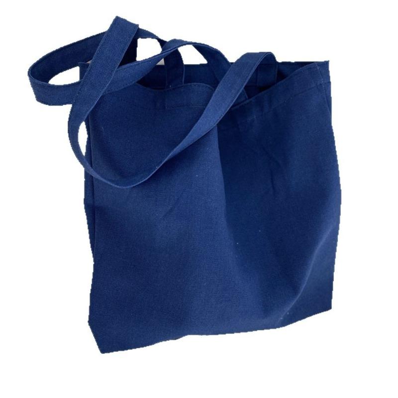 2 Large-capacity Literary and Retro Shoulder Bags, Solid Color Simple Hand-carried Shopping Bags, Students Class Canvas Bags