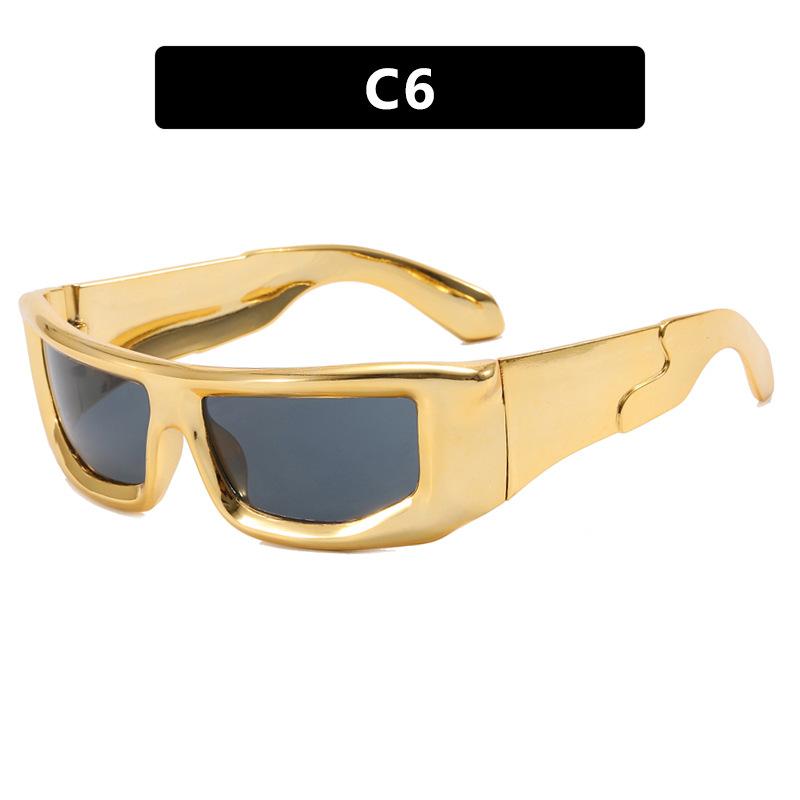 New Y2K Large Frame Square Sunglasses Women Brand Designer Fashion Sun Glasses Men's Sports Cycling Eyewear UV400