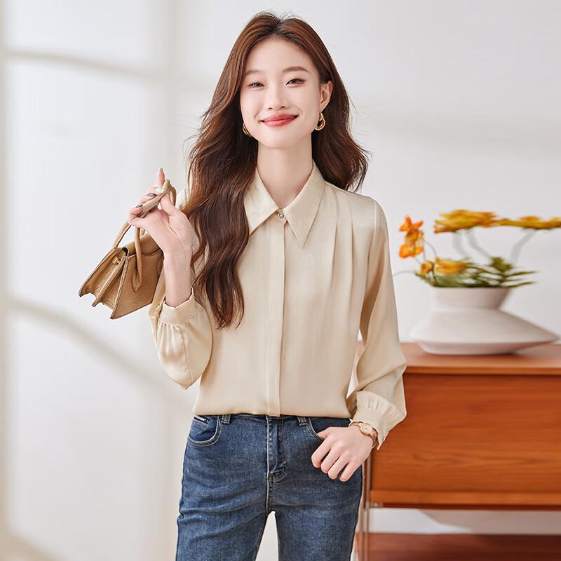Women s Elegant Wrinkle-Free Long-Sleeve Shirt L
