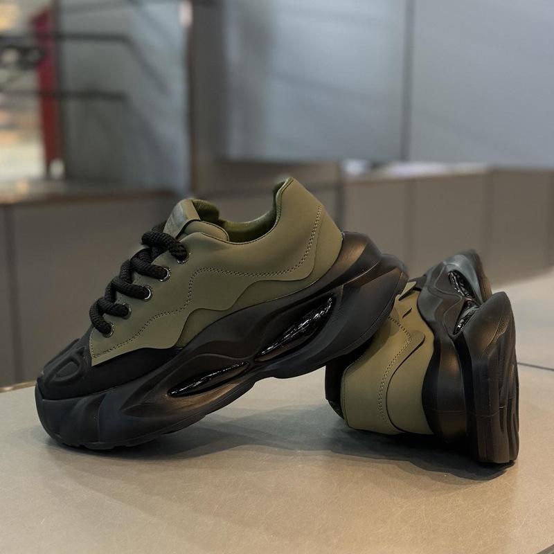 

Men s shoes winter trendy brand leisure youth running leisure sports thick soles increase Junkang 44 зелений