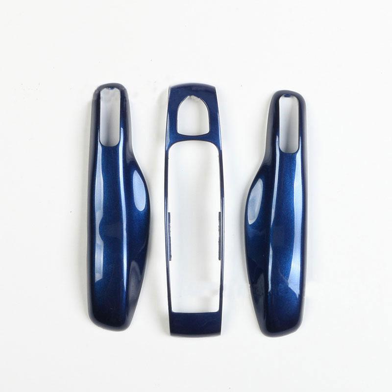Gentian Blue Luxury ABS Plastics Car Key Case Cover Shell for Porsche Boxster Cayman Panamera Cayenne Macan 718/911 Taycan