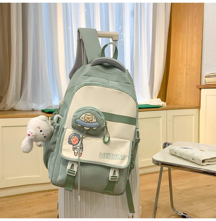 Schoolbag New Korean Ins High Value Fresh and Sweet Original Wind Backpack Junior High School Students Lightweight Large Capacity Backpack