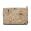 New COACH PVC Clutch Small Women's Bright Khaki/Vintage Yellow Monogram C8722-IMTVE