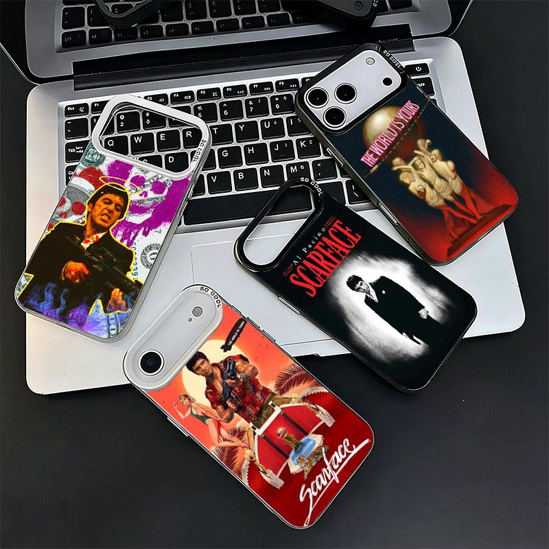 Scarface 1983 Al Pacino Custodia Morbida per Telefono per iPhone 15 16 17 Pro Max 17Air 16E 14 Plus 13 12 Mini Cover Antiurto Guscio Posteriore