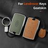 Metal and Leather Car Key Case Cover For Land Rover Range Rover Discovery Evoque Sport Velar Key Protection Shell Accessories