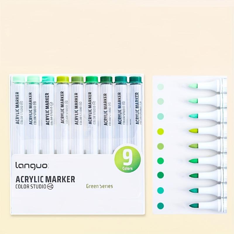 9pcs Opaque Stackable Acrylic Markers,Soft Tip Paint Pens for Rock, Canvas & Art, , Suitable for Christmas Gift Giving