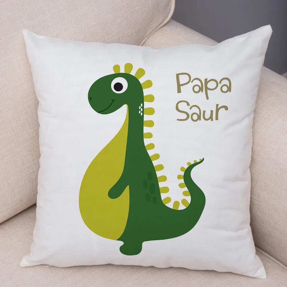 Süße Cartoon-Dinosaurier-Dekorative Kissenhülle Büro Wohnzimmer Heim-Kissenhülle Auto-Schmuck