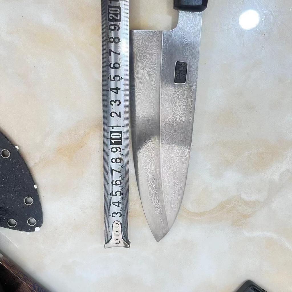 7 Inch Deba Knife Single-edged Blade Handmade Damascus Steel Razor Sharp Cleaver Sashimi Slicing Sushi Kitchen Knives With Cover