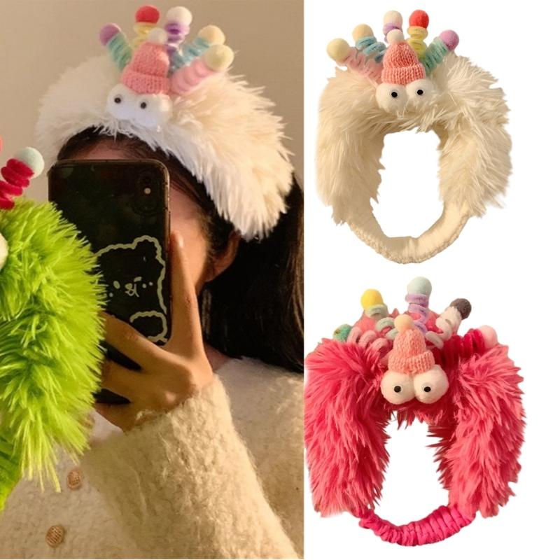 Mädchen Cartoon Stirnbänder Lustiger Clown Fell Kopfschmuck Breite Haarbänder Accessoires Frühling Haarbänder Geburtstagsparty