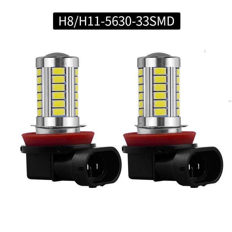 

2 шт./лот H4 H11 9006 9007 H7 H11 Автомобильная светодиодная лампа 5630 33SMD лампы дальнего света светодиодные лампы H8/H11-2Pcs белый