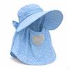 Women's Summer Outdoor Sun Protection Hat with Face Mask and Shawl for Gardening Cycling One
