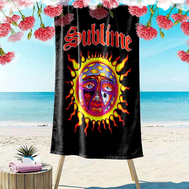 Sublime 2D Flat Print Beach Towel, Large Soft Quick Dry Towel for Beach Camping SwimmingSSTJ0917528