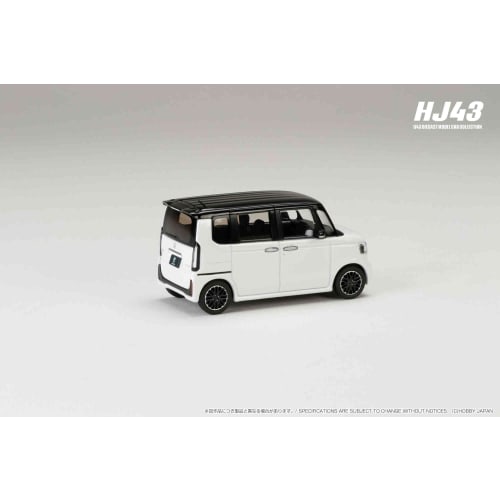 HJ43 1/43 Scale Honda N-BOX CUSTOM Platinum White Pearl & Black Finished Product