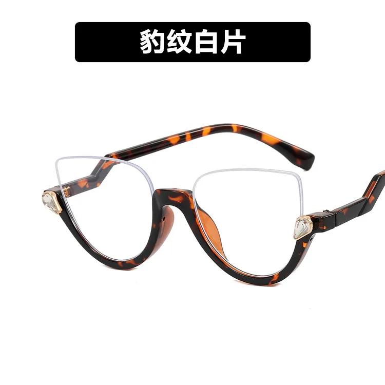 New Women's Half Frame Cat Eye Sun Glasses Women Classic Vintage Sun Glasses Summer Outdoor Travel Eyewear UV400