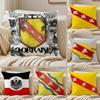 France Lorraine Region Cushion Cover Silky Short Plush DoubleSided Printed Pillow Case for Sofa All Seasons Home Decor Gift