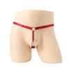 Sissy Dessous Herren O-Ring Perlen Jockstrap Taille Verstellbar Sexy Schrittloser G-String Tanga Offene Vorderseite Penis Loch Bikini Höschen