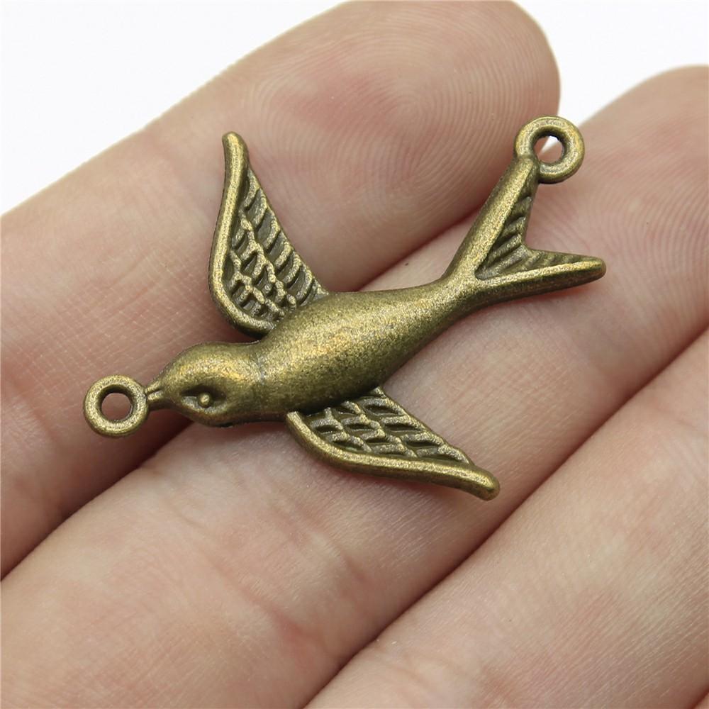 10pcs Connector Charms Tibetan Bronze Silver Color Pendants Vintage Jewelry Making DIY Handmade Craft