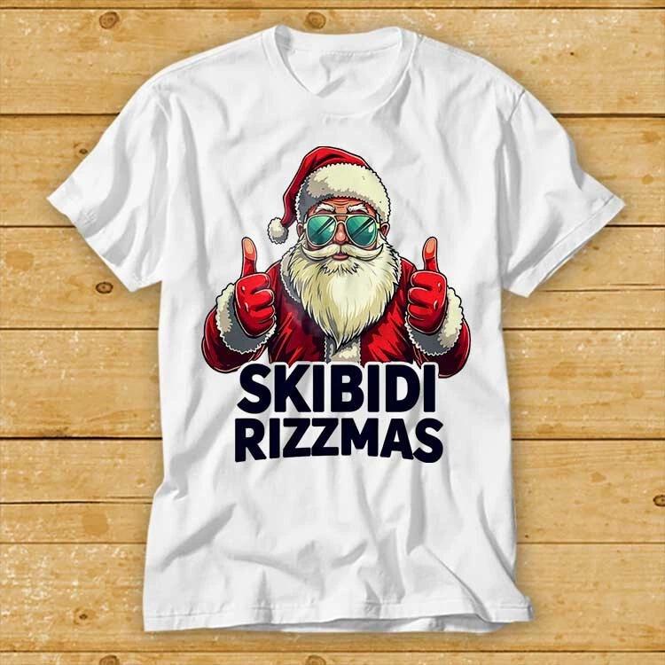 Skibidi Rizzmas Christmas Rizz Santa Funny Gift Tee Best Seller T Shirt 1958 S