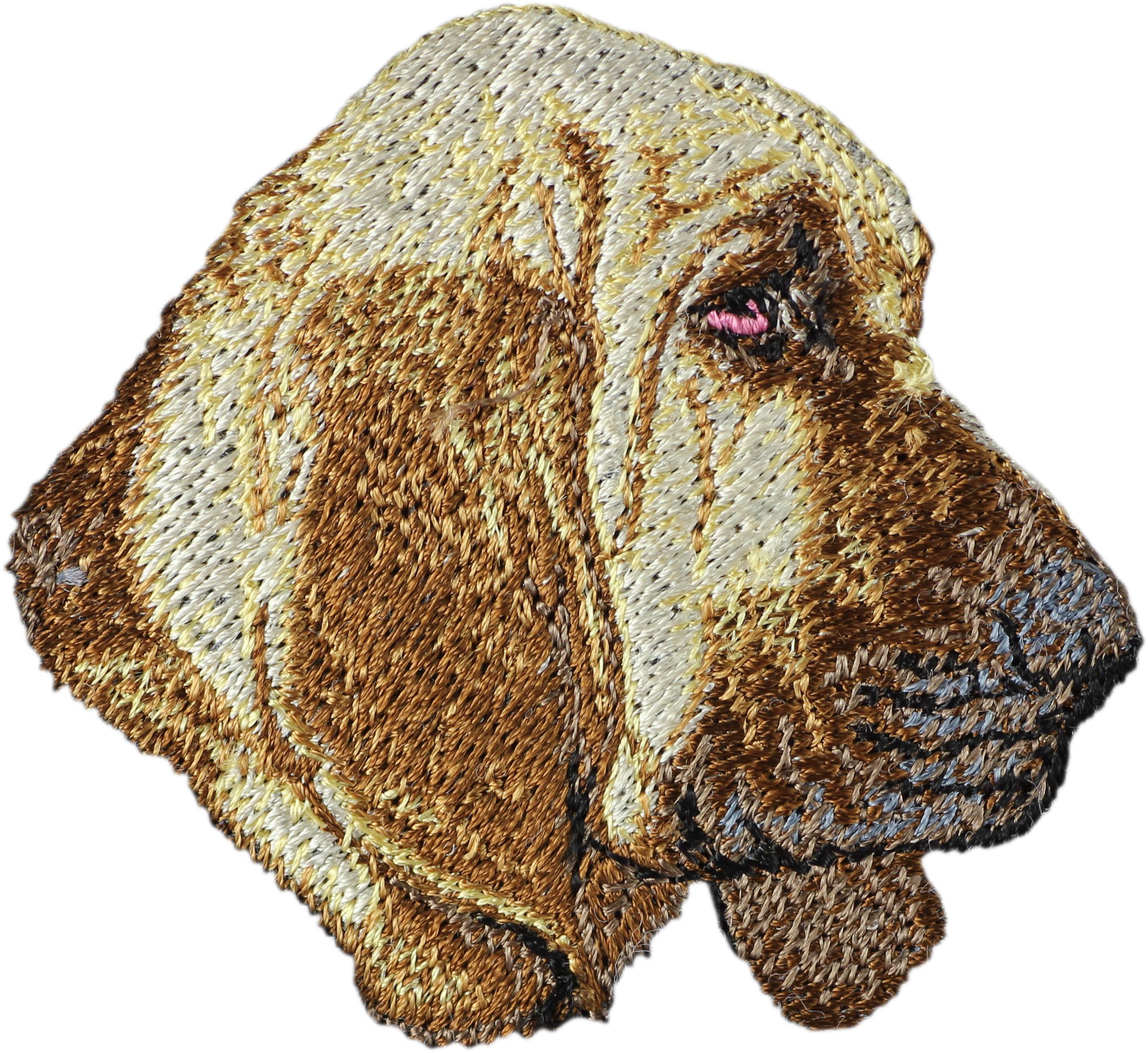 

Bloodhound, St. Hubert Hound, Sleuth-hound - dog-shaped patch, embroidered patch, unique decoration for Art-Dog backpack різнокольорові кольору