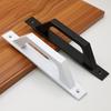 Black Sliding Barn Door Handle - No Punching Required