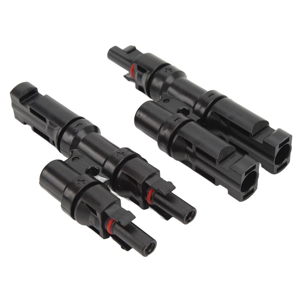 Solarsteckverbinder 3-fach T-Typ 1 zu 2 Verbinder für Parallelschaltung zwischen Solarmodulen