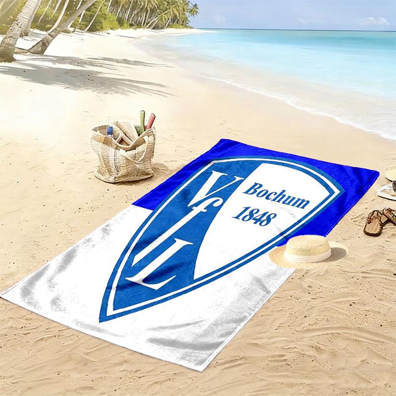 Asciugamano da Spiaggia con Logo VfL Bochum, Asciugamano Grande Morbido ad Asciugatura Rapida per Spiaggia Campeggio Nuoto
