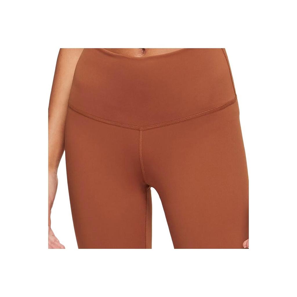 Nike Solid Color Logo High-Waist Fitness Leggings Women Bottoms Caramel DM7024-246