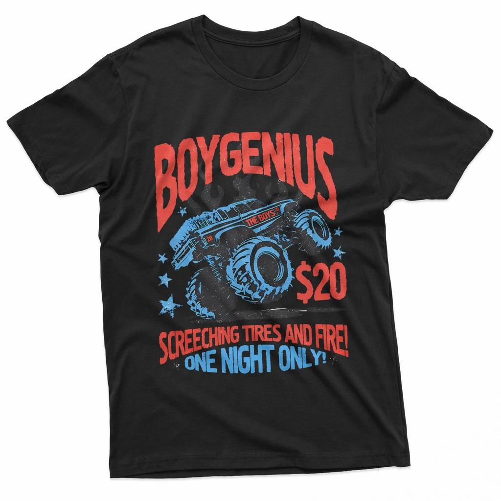 Monster Truck Retro Graphic Tee Screaming Tires Fire Parody 100% Cotton T-shirt Mens Tees Top