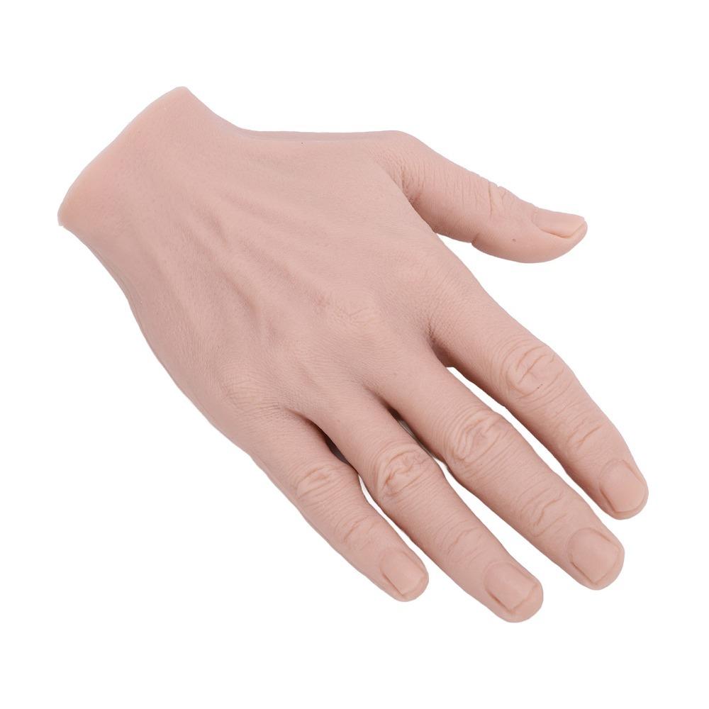 Painting Practice Silicone Tattoo Practice Hand Life Size Flexible Simulation Silicone Hand Bendable Artificial Hand Beginners