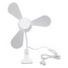 Clamp On Desk Fan with Light Plug in Mini Fan Desktop Personal Fan Flexible Gooseneck for Home Bedroom Study Room
