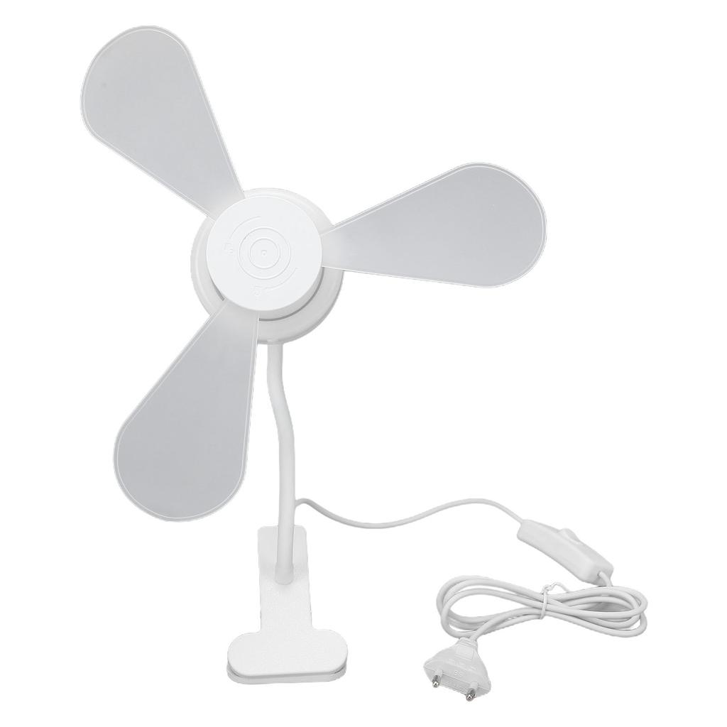 Clamp On Desk Fan with Light Plug in Mini Fan Desktop Personal Fan Flexible Gooseneck for Home Bedroom Study Room