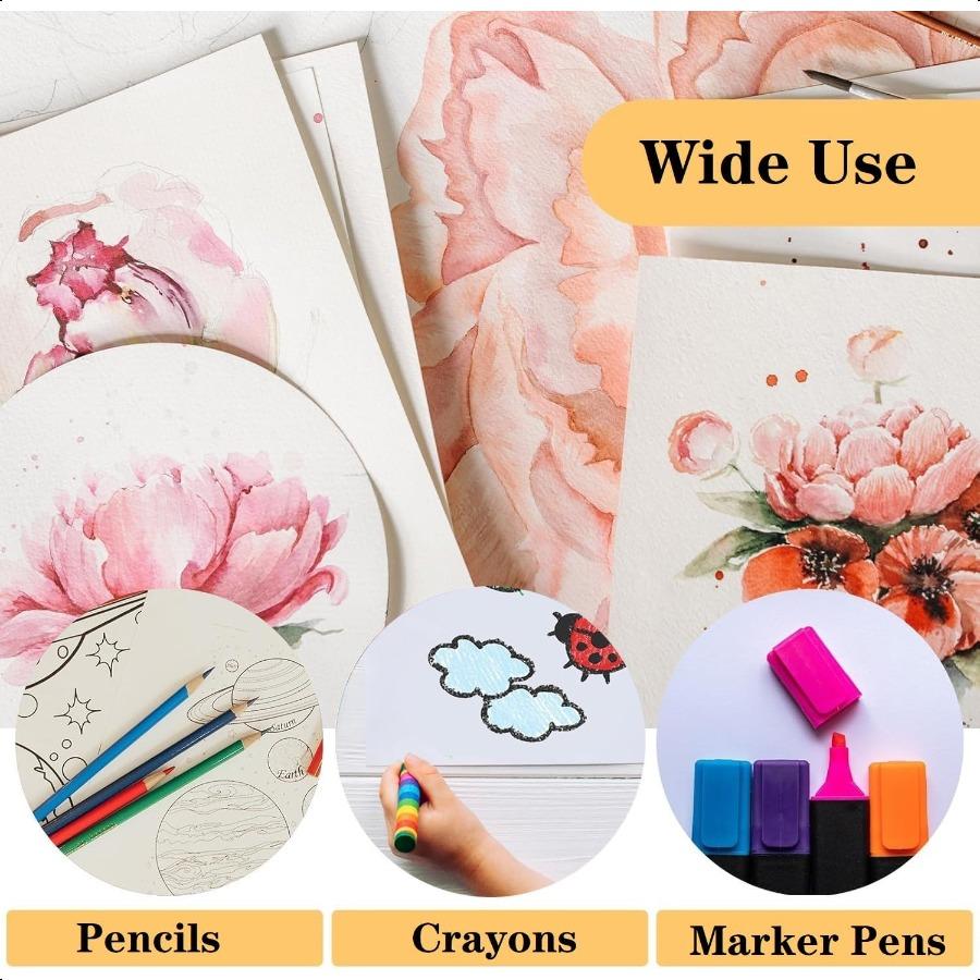 8.5x 11 Cream Art Drawing Paper for Painting Construction Bulk 80gsm Craft Paper for Sketch Doodles Coloring 150 Sheets