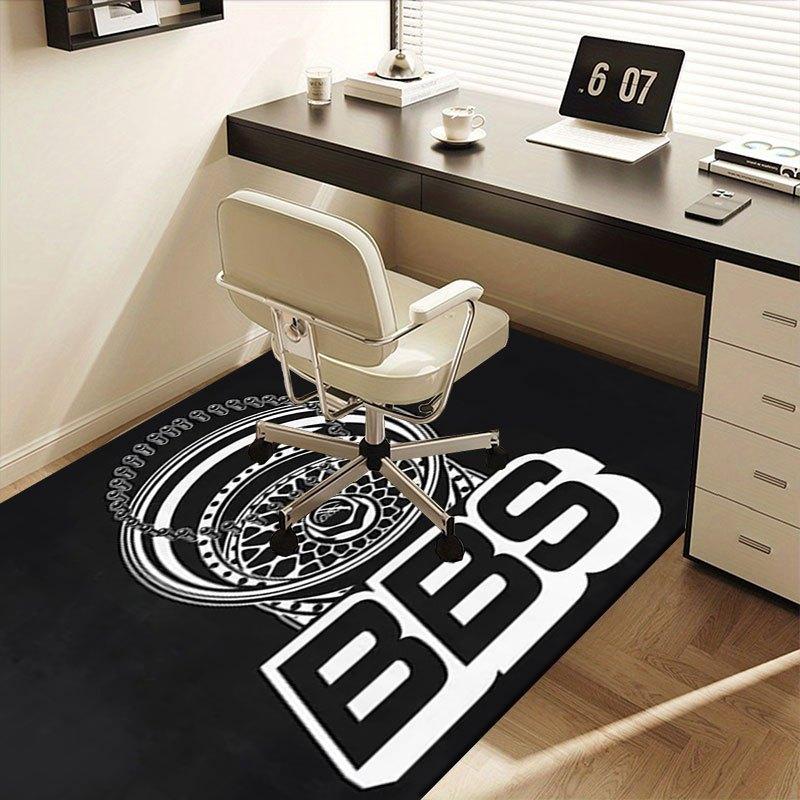 BBS Wheel Sticker Decal - Choose Your Size & Color!Office Mat Perfect for Home Decor Office Desk Chair Rugs Chair Carpet for Office Polyeste