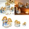 Christmas Nativity Figurines,Resin Stable Nativity Scene Holy Family Collectable Decors,Christmas Desktop Ornament