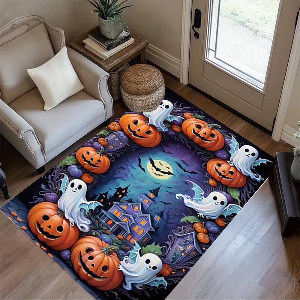 1pc halloween design rug non slip carpet home decor gift living room bedroom