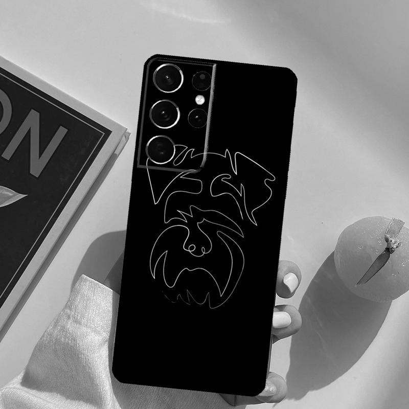 Cartoon Schnauzer Dog Case For Samsung Galaxy S21 S22 S23 Ultra S8 S9 S10 Note 10 Plus Note 20 Ultra S20 FE Coque