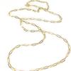 And My Jewelry 18K Gold Hollow Paperclip Chain Unisex [Your Box] (Stamped K18) Necklace, 45cm, (Approx. 2.0mm Wide, 1.57g)