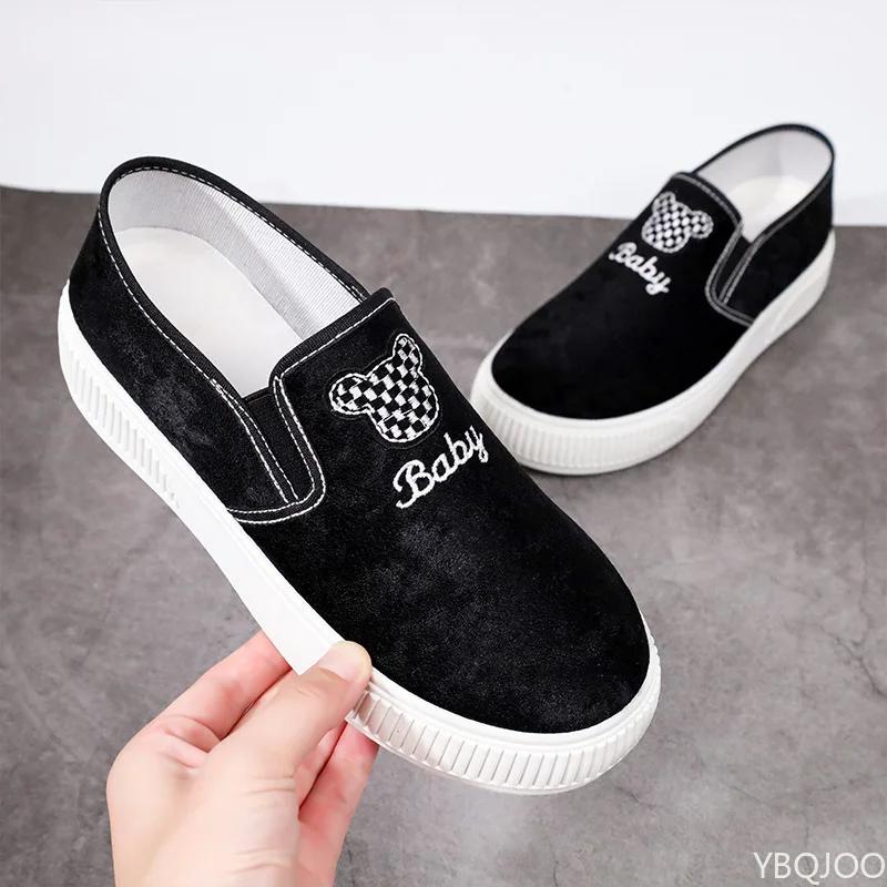 Fashion New Women's canvas Shoes Versatile anti slip flats Fashion comfortable ladies cloth shoes Casual lightweight single shoe Mujer