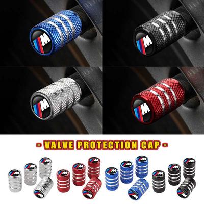 For BMW 4Pcs Car Wheel Tire Valve Caps Air Stem Lavida Rline Tyre Plug Auto Accessories E70 E91 E30 G30 E53 M3 M5 X6 X4 X7 E92