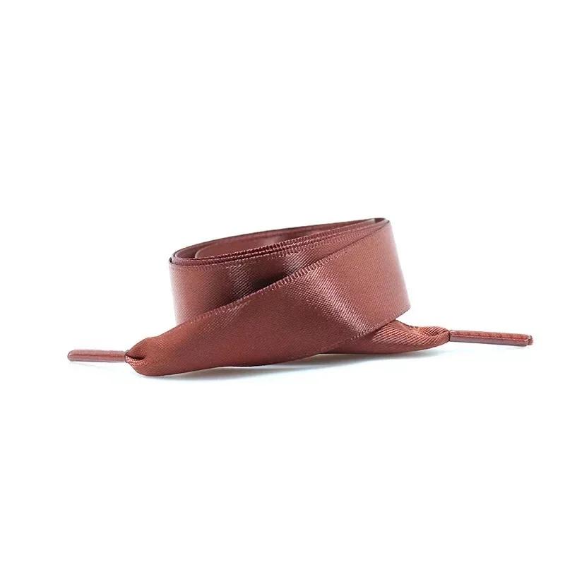2CM Width Silk Satin Shoelaces Flat Ribbon Shoelace Women Sneakers Boots Shoe laces 22 Colors Length 80CM 100CM 120CM 1Pair