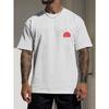European sizes Fashionable, Versatile, Simple, Loose-fitting, Commuting Men's Sunset Print Casual Short-sleeved Shirt