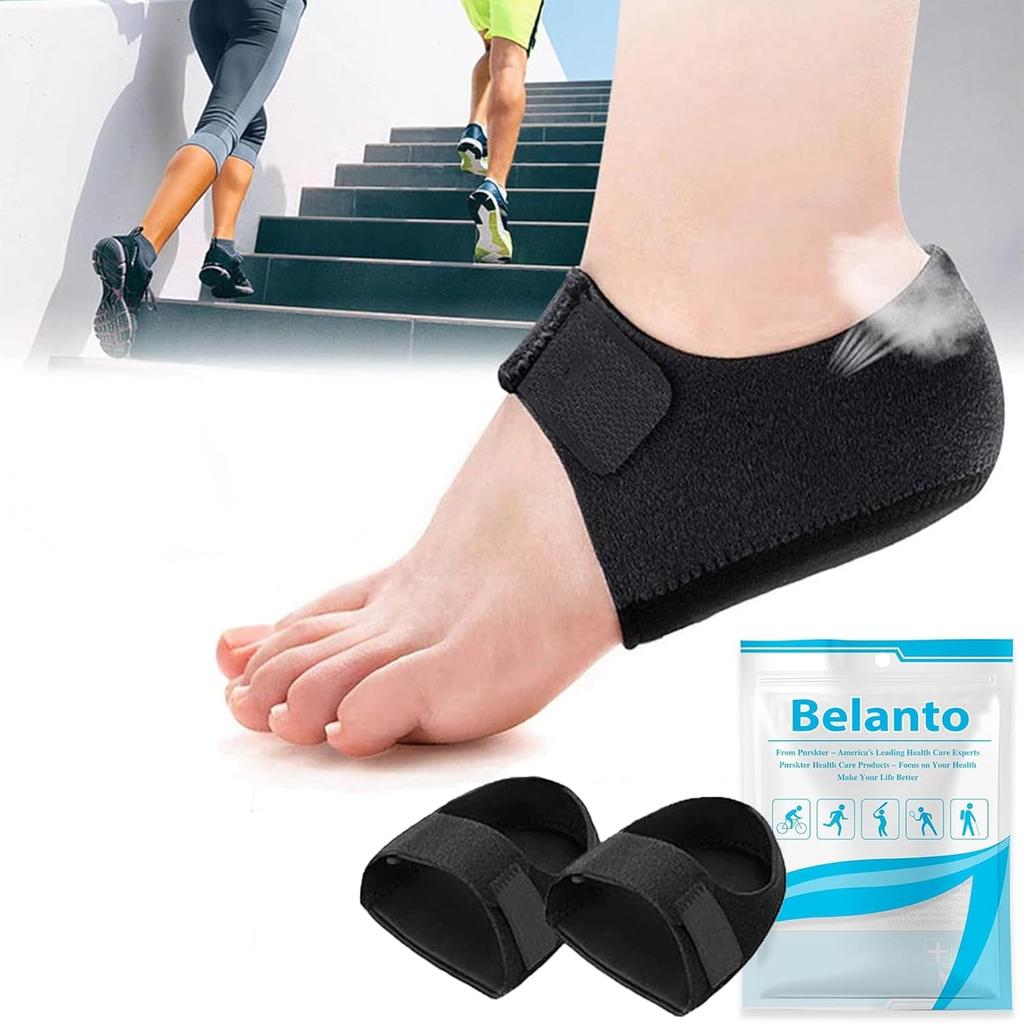 Belanto Heel Pain Relief Pad, 1 Pair Plantar Fasciitis Heels Support Cushion Pads for Ankle Pain, Heel Spur Shoe Insert for Men & Women, Heel Prote